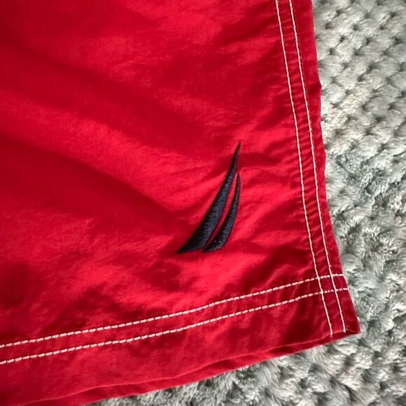 Nautica Men's Bold Red Swim Shorts - Picture 3 of 6